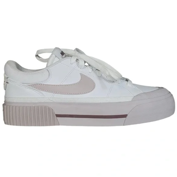 Nike Womens Legacy Lift Court Platinum Smokey Mauve Platform Sneakers Sz 6 EUC - Picture 2 of 9